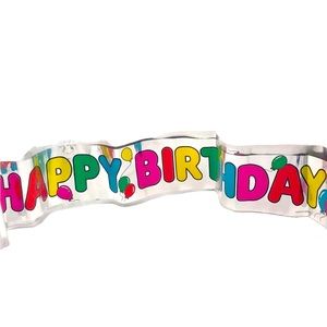 Happy Birthday Foil Party Favor Banner Set of 2